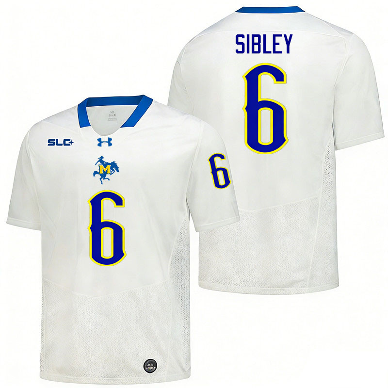 McNeese Cowboys #6 Emauri Sibley College Football Jerseys,Uniforms-White